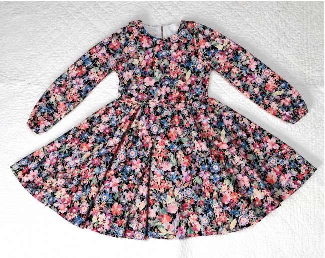vue devant robe jupe circulaire Liberty proposal smoothie|4pommes