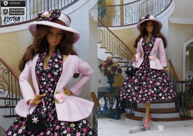 Robe Barbie Roselyne Vêtement pour poupée Barbie fashionistas et autres f3788