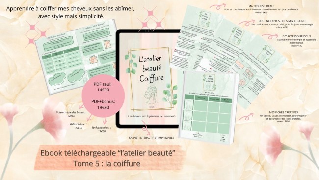 Mock-up atelier beauté coiffure