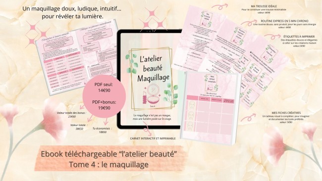Mock-up atelier beauté maquillage