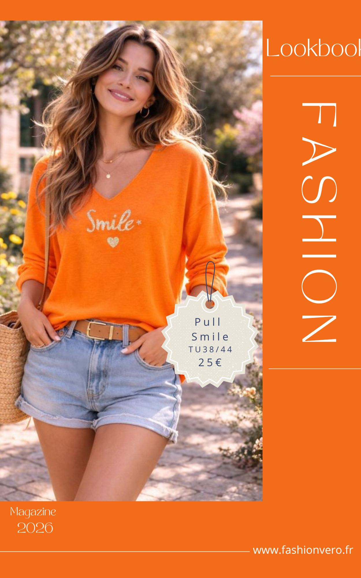 Pull léger Smile dorée