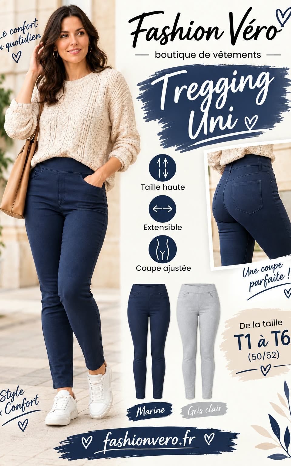 Pantalon Treggings Unis