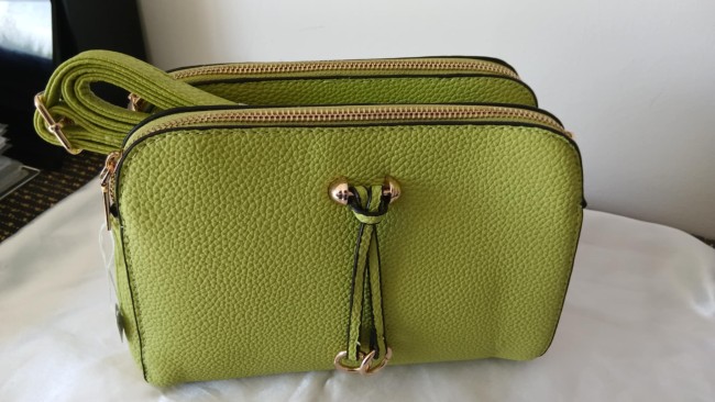 Sac 3 poches zippées vert