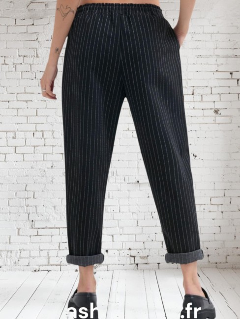 Pantalon  rayure brillante
