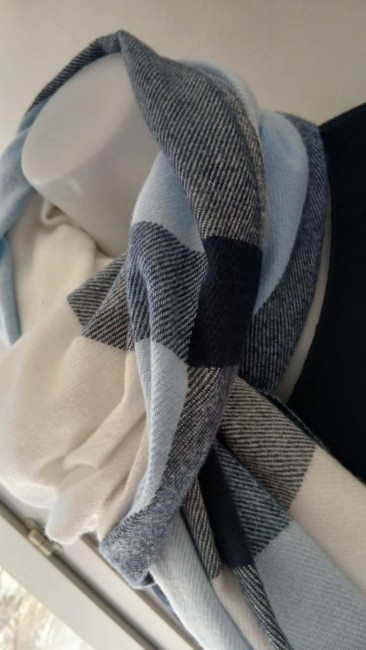 Echarpe chaude Bleu, Blanc & Rouge