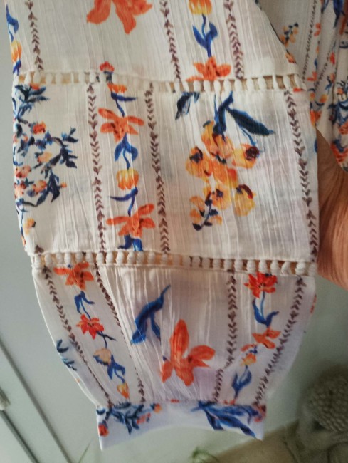 Chemise print en coton manches longues