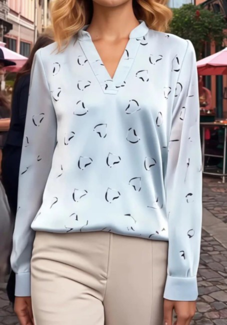 Chemise imprimée coeur