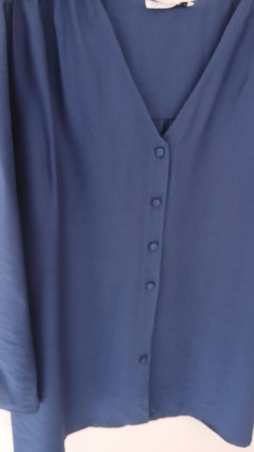 Blouse marine col V