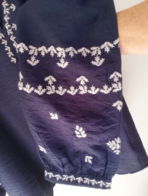 Blouse bohème chic marine
