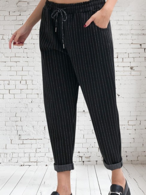 Pantalon  rayure brillante