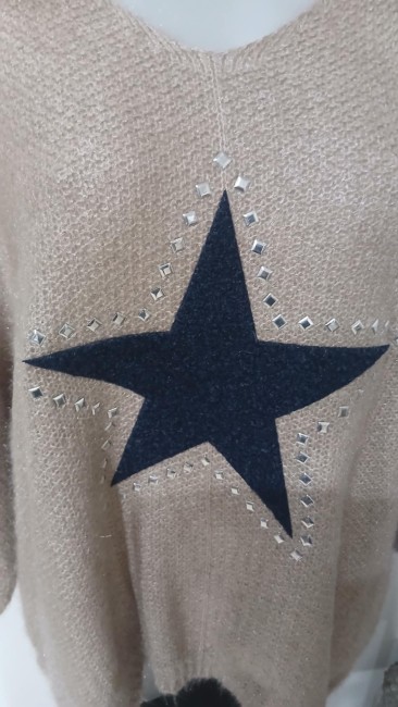 Pull tout doux motif étoile