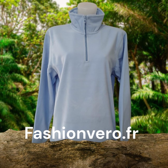 Pull polaire zippée
