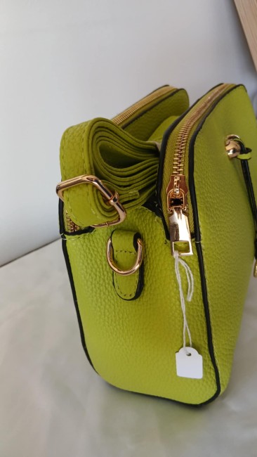 Sac 3 poches zippées vert