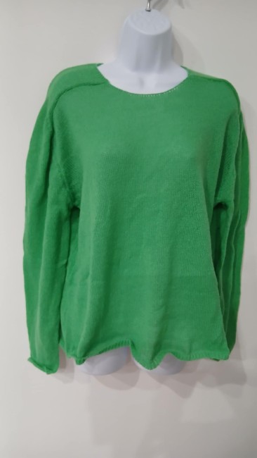 Pull léger doux oversize Vert