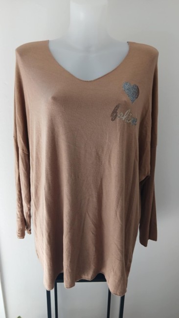 Pull léger coeur Bohème