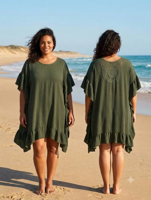 Robe dos macramé