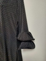 Robe noir/strass manches froufrous