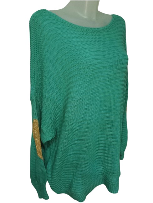 Pull col bateau motif cœurs sur manches