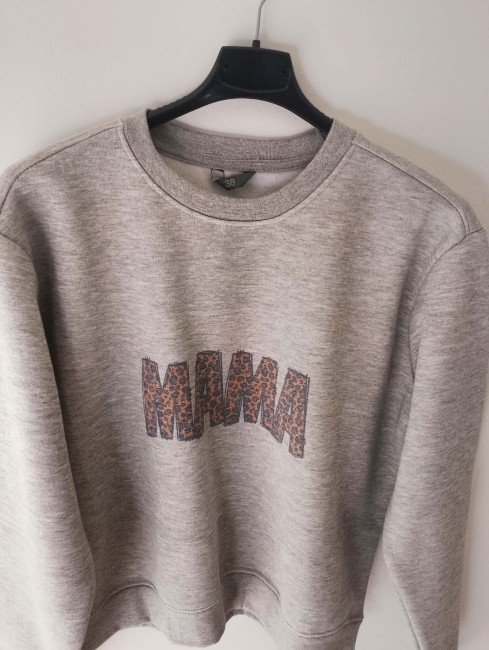 Sweatshirt gris chiné - Fashion Véro Sweatshirt gris chiné - Femme