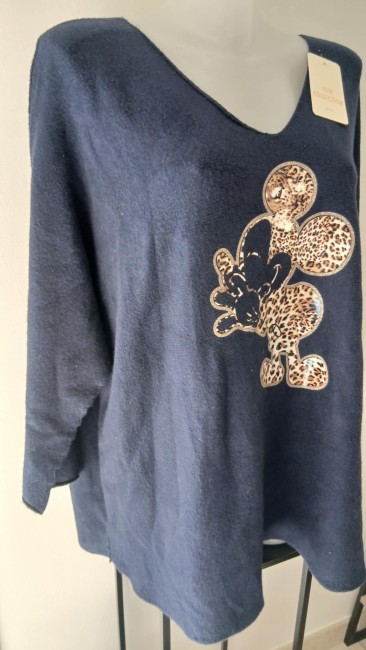 Pull maille stretch mickey