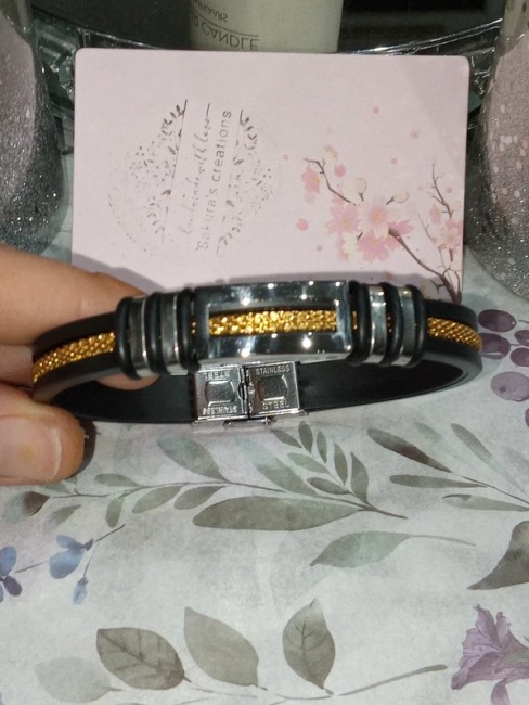 Bracelet gourmette et or