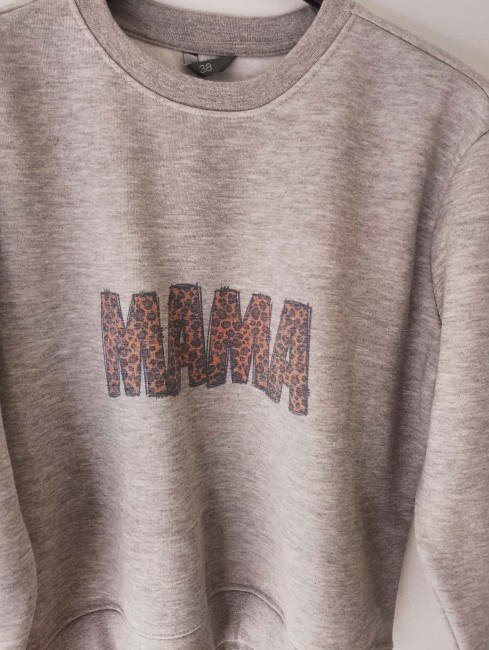 Sweatshirt gris chiné - Fashion Véro Sweatshirt gris chiné - Femme