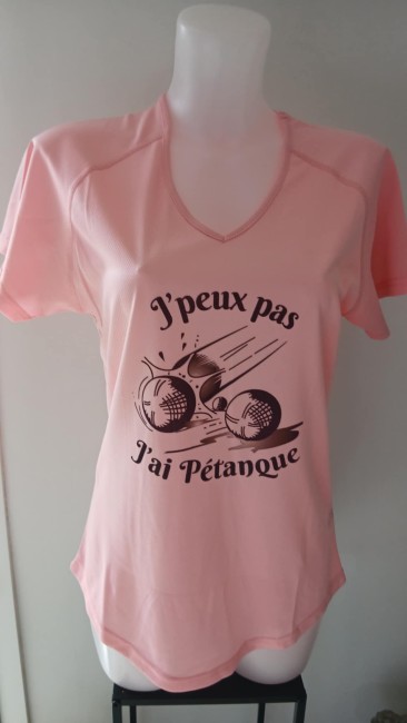 Tee-Shirt  Pétanque col V Femme