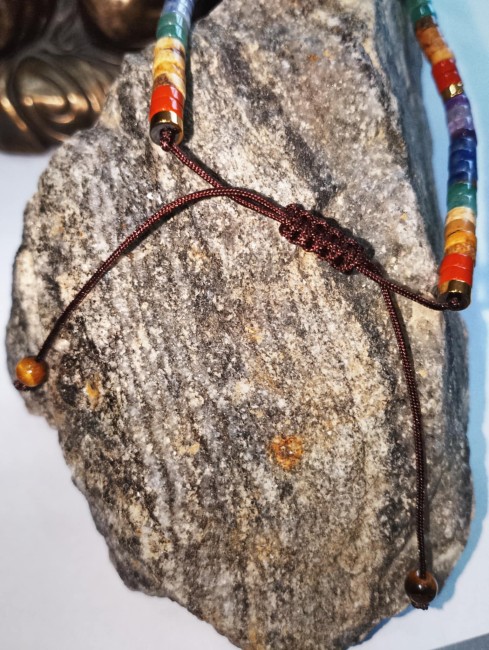 Bracelet tissé 7 chakras 5mm