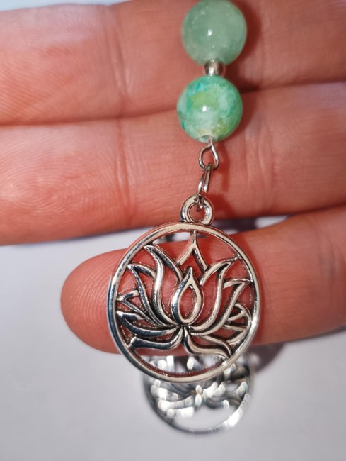 Boucles d'oreilles pendantes aventurine