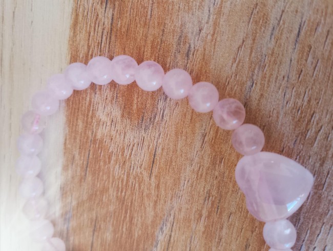 Bracelet Bohême en cristal rose