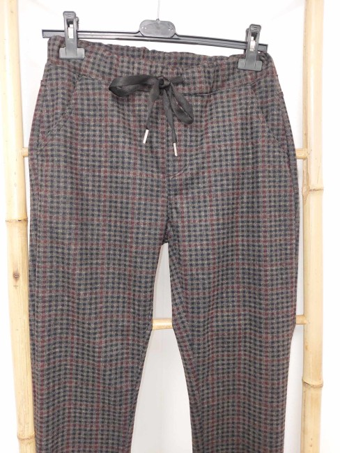Pantalon carreaux foncé
