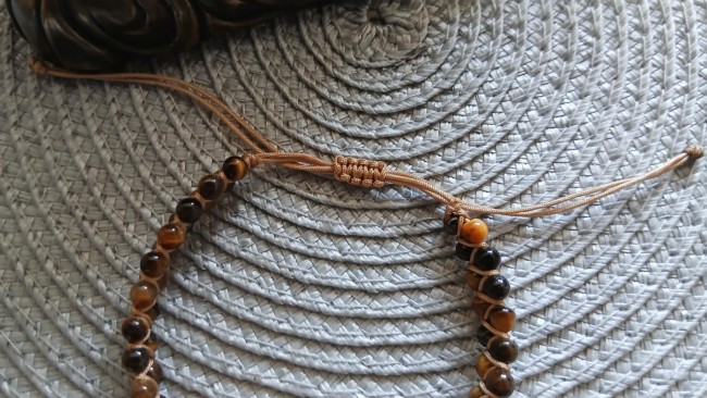 Bracelet Bohème Coeur Oeil de tigre
