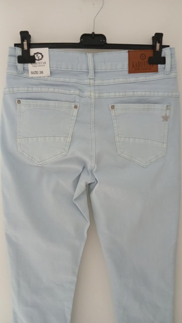 Jeans Bleu céleste Boutons Karostar