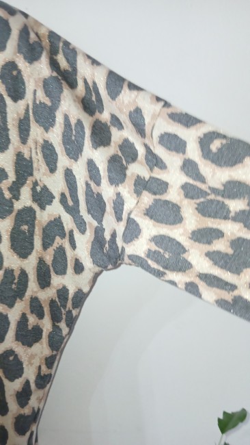 Pull imprimé léopard lurex