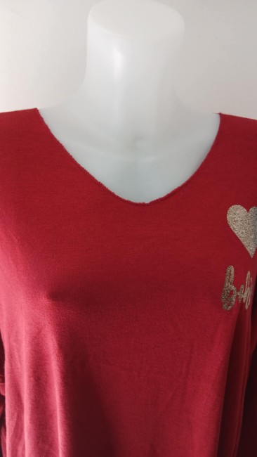 Pull léger coeur Bohème