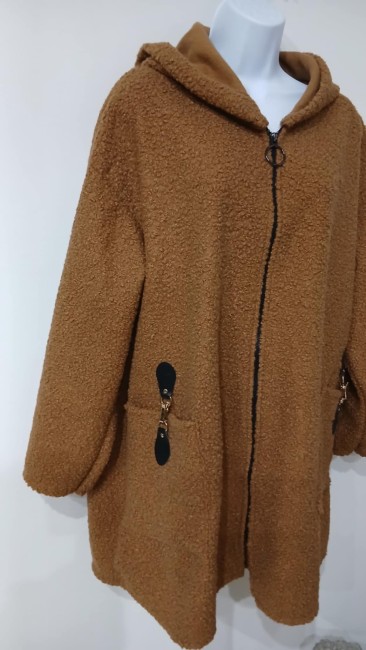Manteau en laine caramel