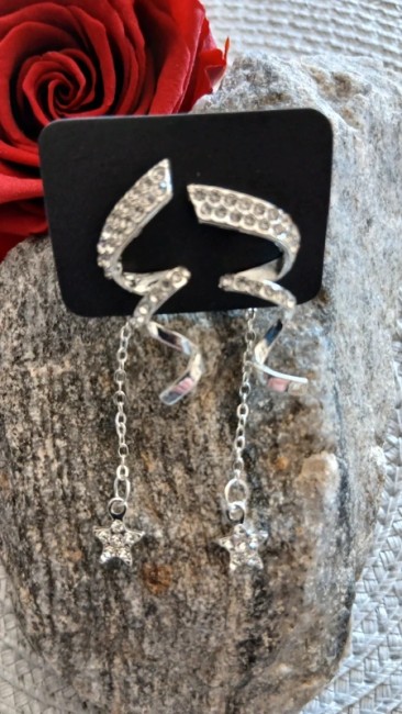 Boucles d'oreilles tourbillon  étoiles