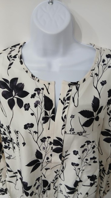 Chemise crème imprimée floral