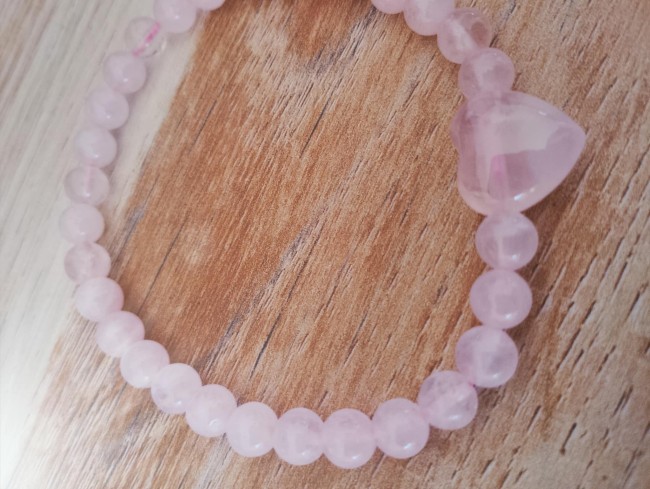 Bracelet Bohême en cristal rose