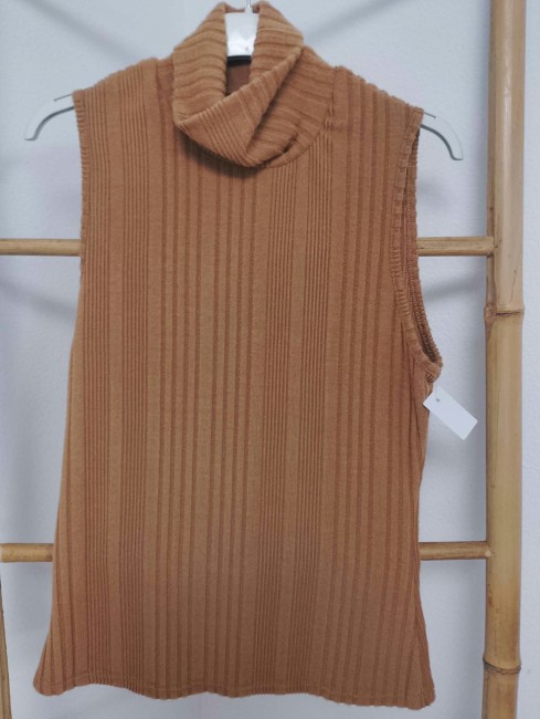 Pull débardeur col roulé