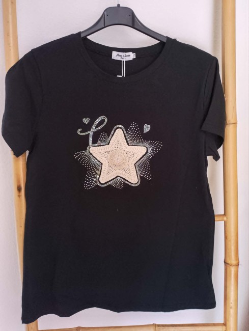 Tee-Shirt étoile brodée et strass