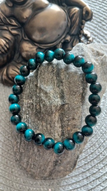 Bracelet  Oeil de Tigre bleu