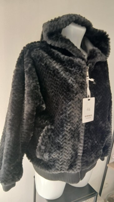 Blouson moumoute noir