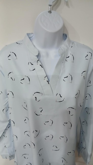 Chemise imprimée coeur