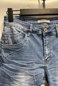 Pantacourt Jeans Karostar détail poches