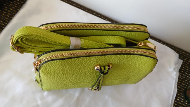 Sac 3 poches zippées vert