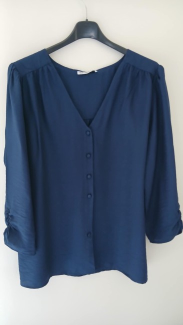 Blouse marine col V