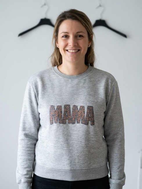 Sweatshirt gris chiné - Fashion Véro Sweatshirt gris chiné - Femme