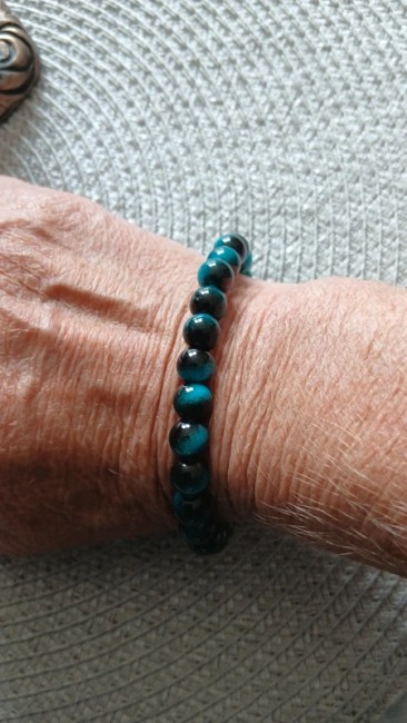 Bracelet  Oeil de Tigre bleu