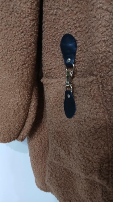 Manteau en laine caramel